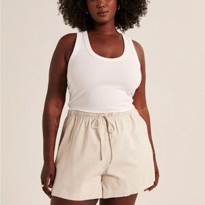 NWOT Abercrombie and Fitch Linen-Blend Pull-On Short